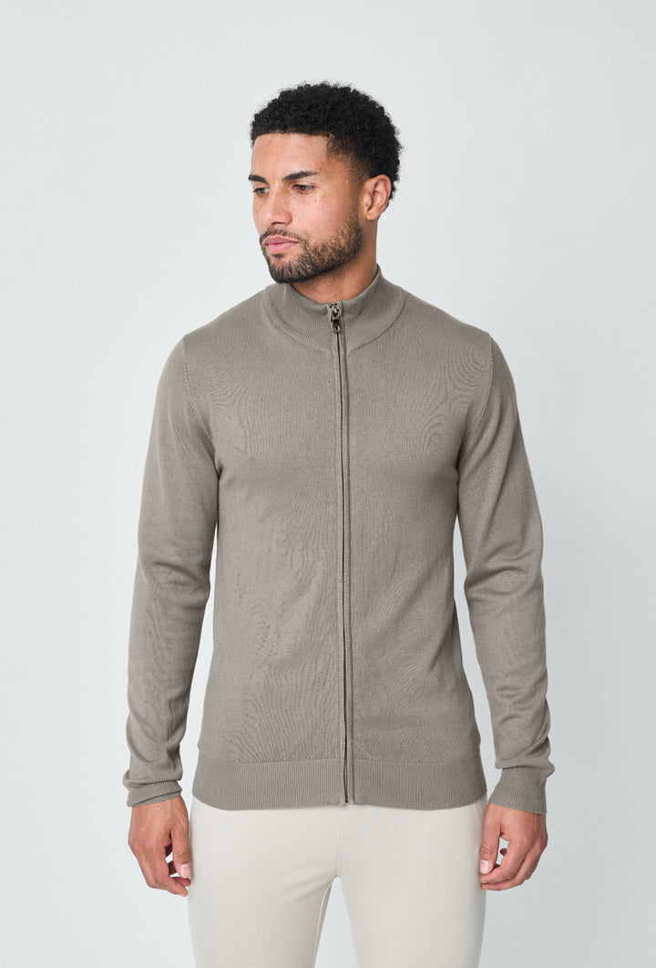 Luma Full Zip Sweater - Grey 