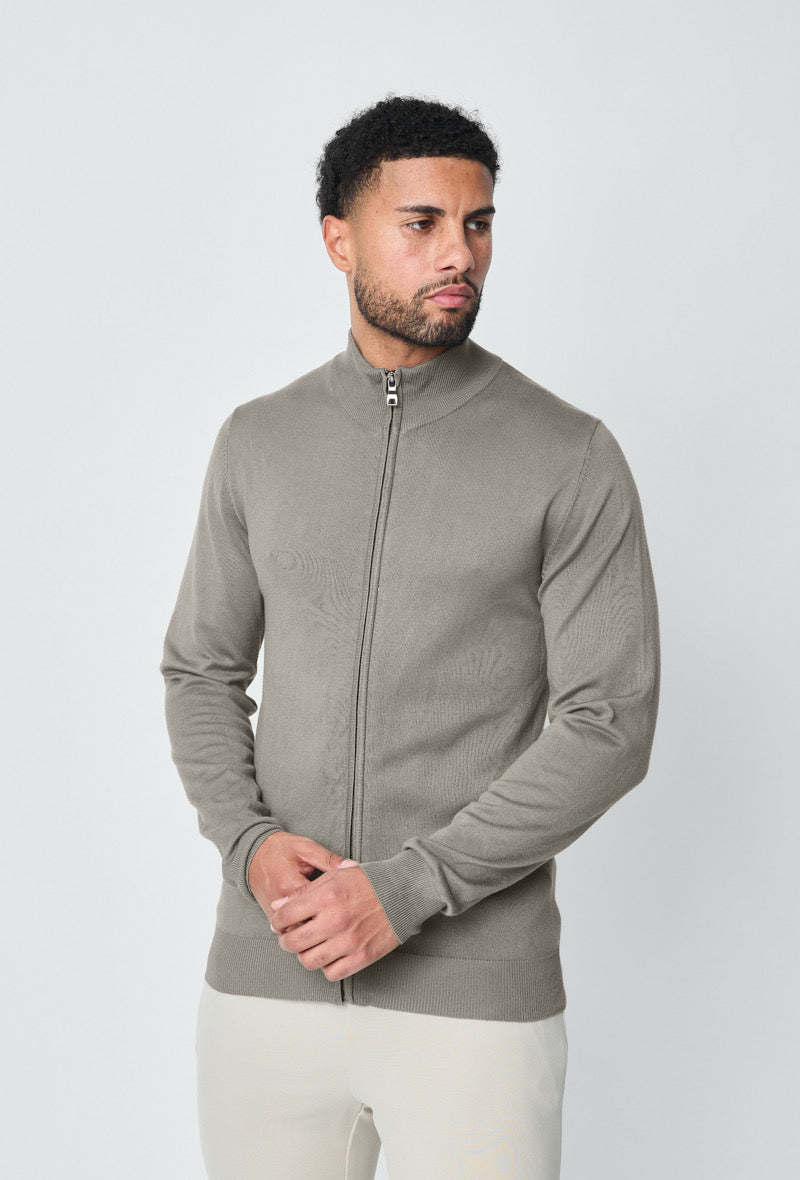 Luma Full Zip Sweater - Grey 