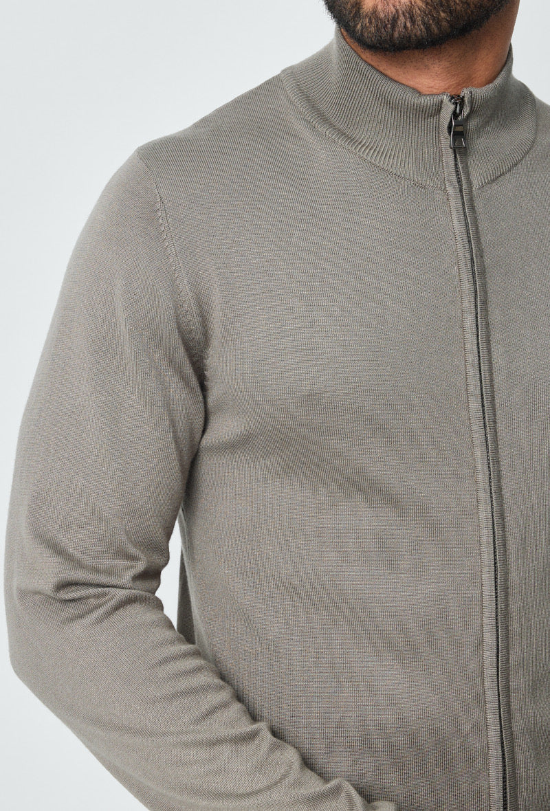 Luma Full Zip Sweater - Grey 