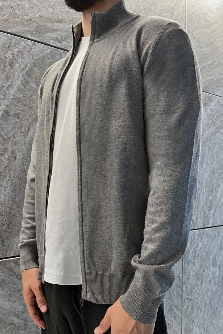 Luma Full Zip Sweater - Grijs