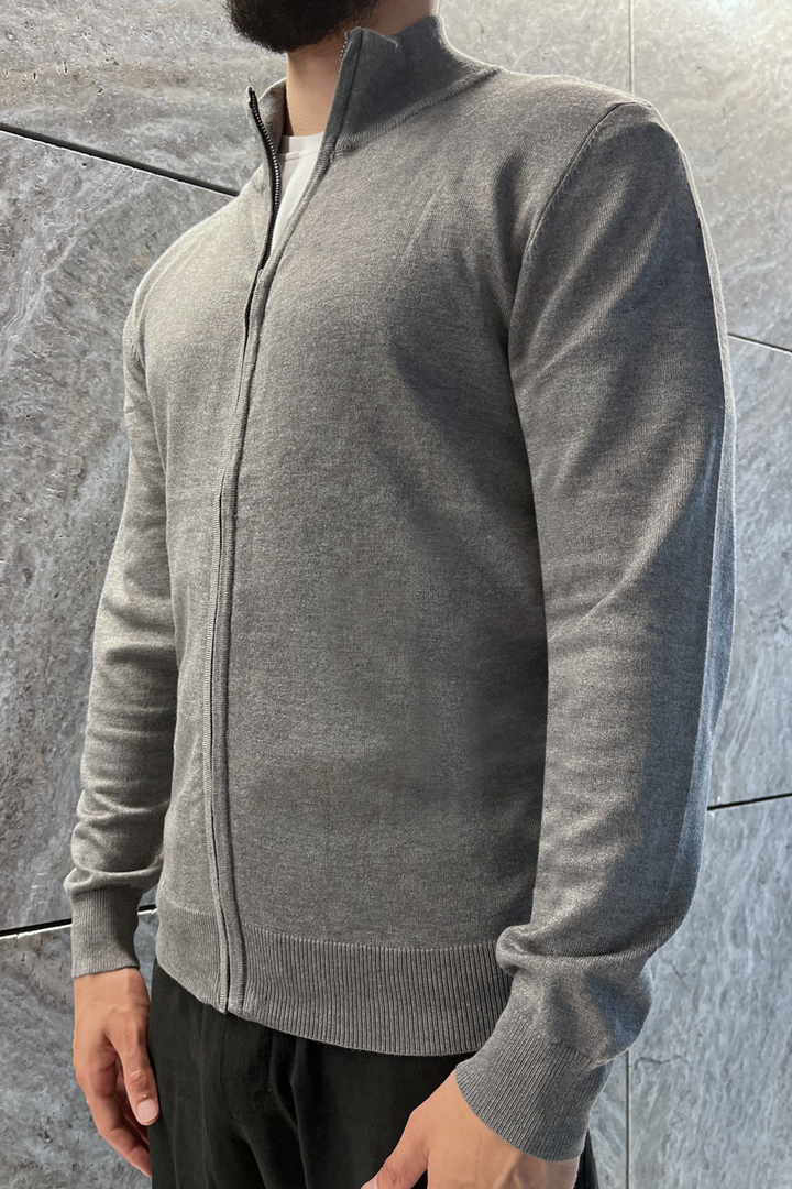 Luma Full Zip Sweater - Grijs