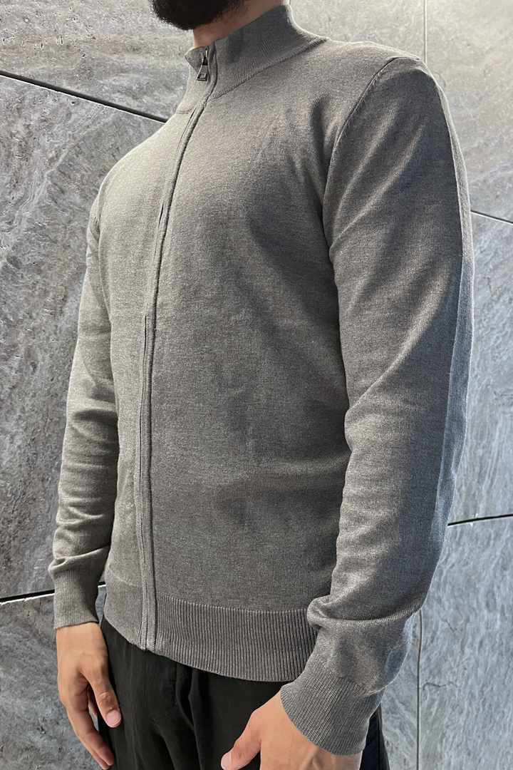 Luma Full Zip Sweater - Grijs