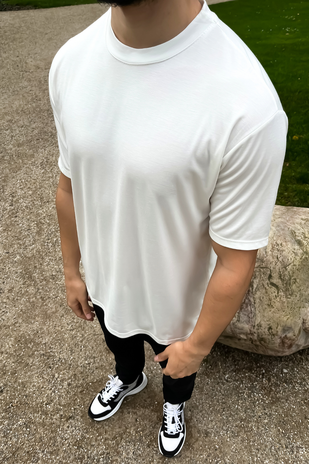 Mercerised Gloss T-Shirt - White