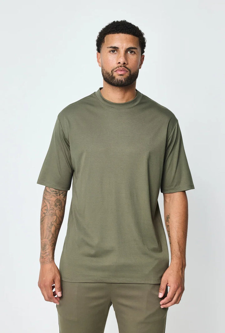 Mercerised Gloss T-Shirt - Khaki