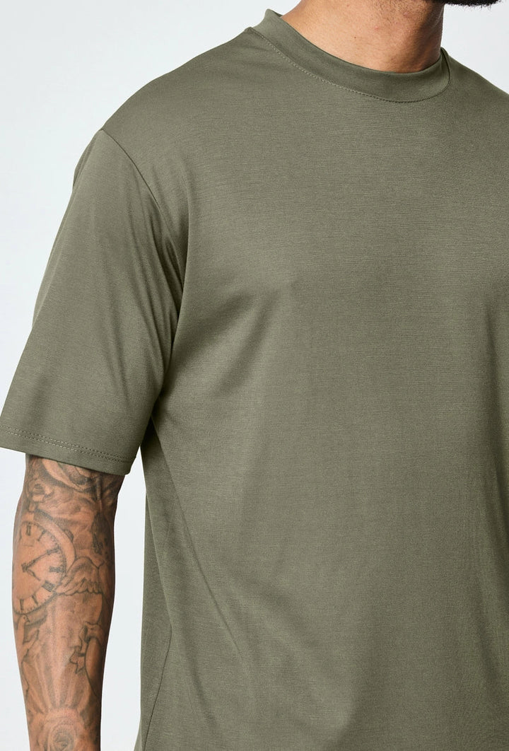 Mercerised Gloss T-Shirt - Khaki