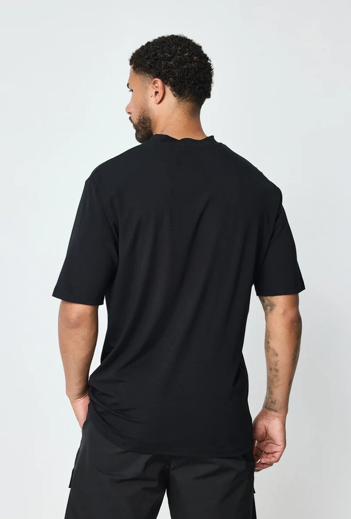 Mercerised Gloss T-Shirt - Black