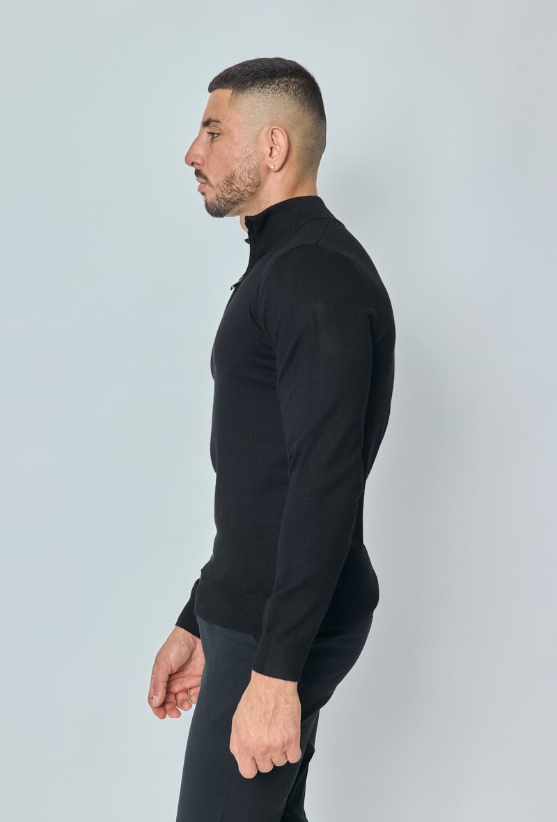 Luma Half Zip Sweater - Zwart