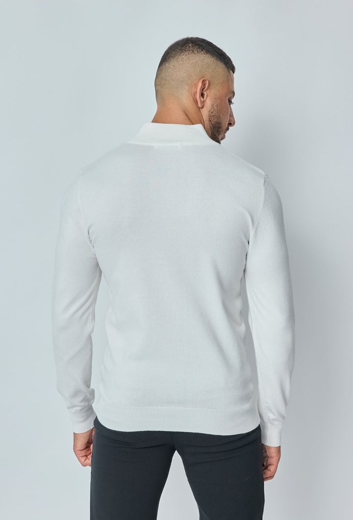 Luma Half Zip Sweater - Wit