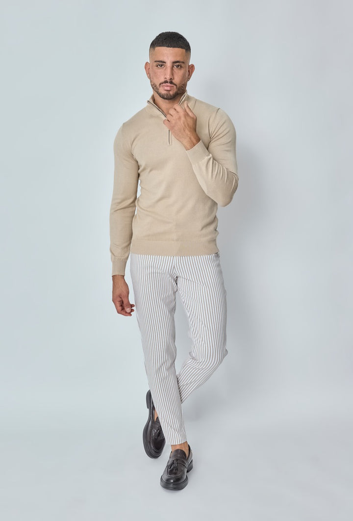 Luma Half Zip Sweater - Beige