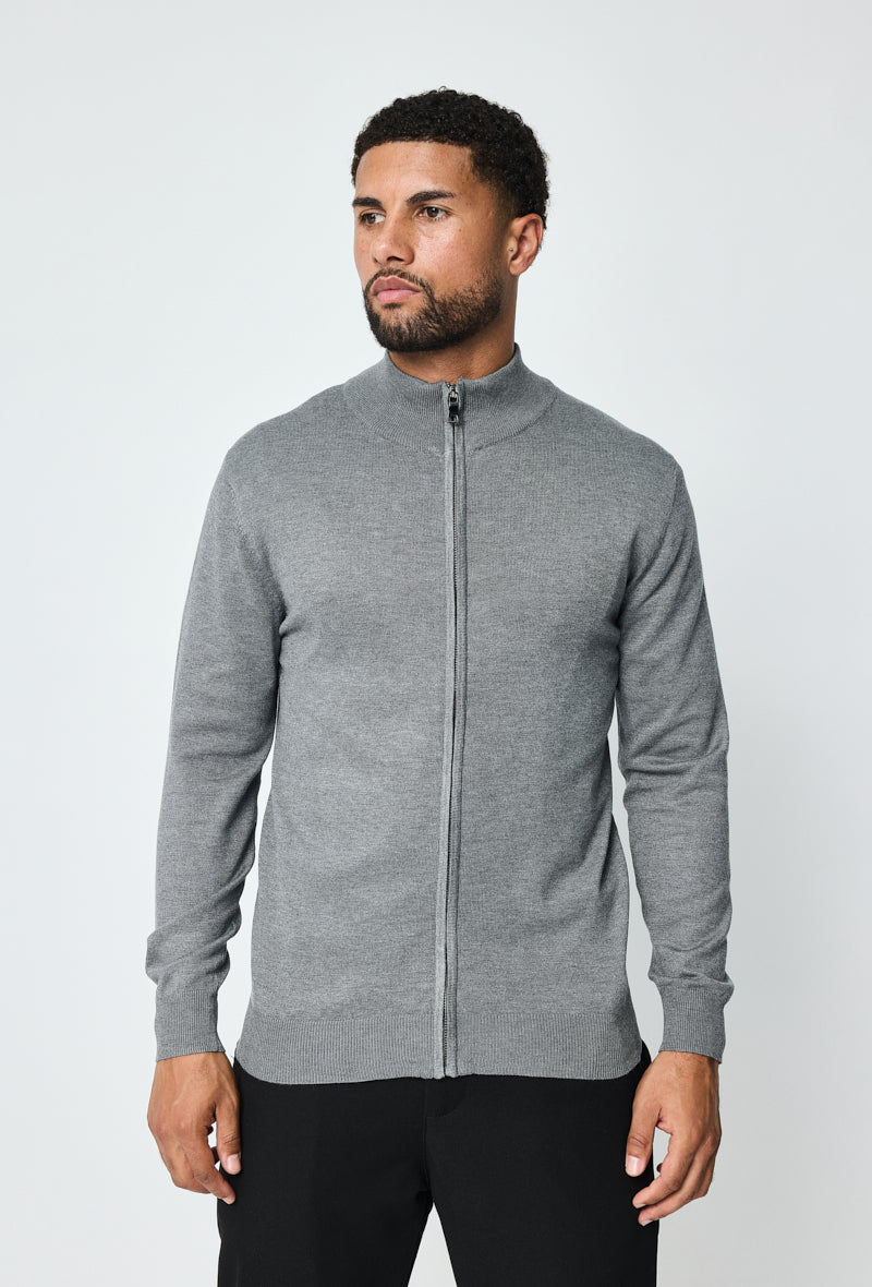 Luma Full Zip Sweater - Grijs