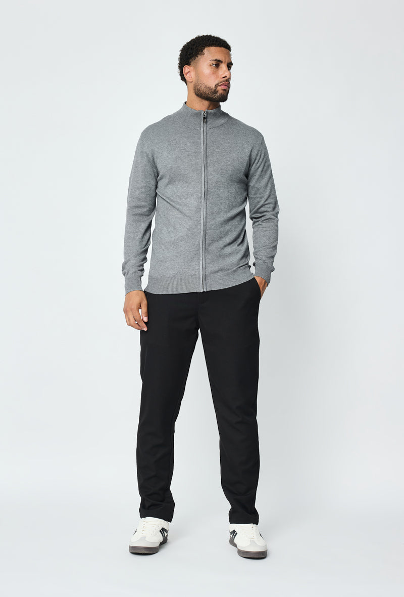 Luma Full Zip Sweater - Grijs