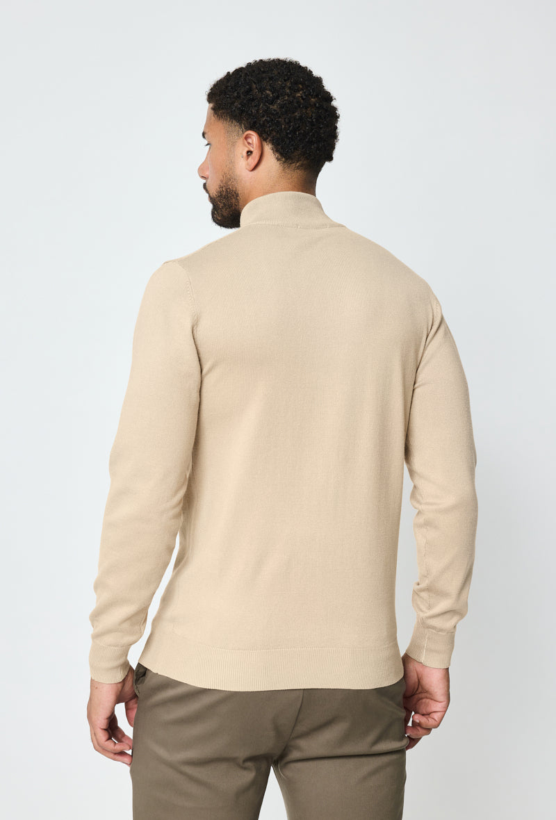 Luma Full Zip Sweater - Beige