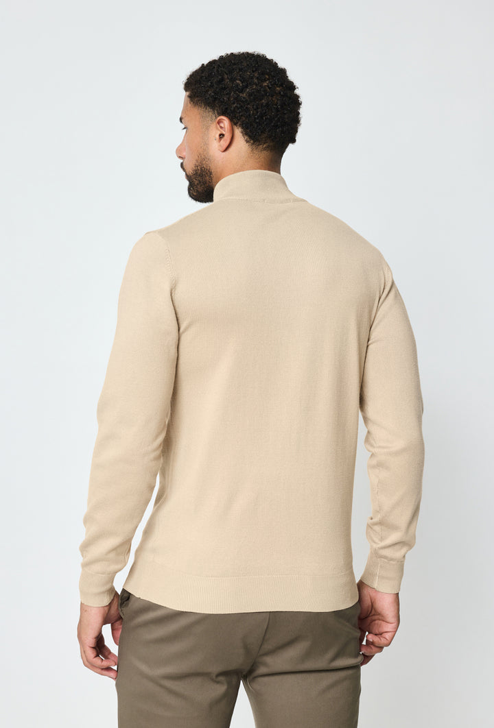 Luma Full Zip Sweater - Beige