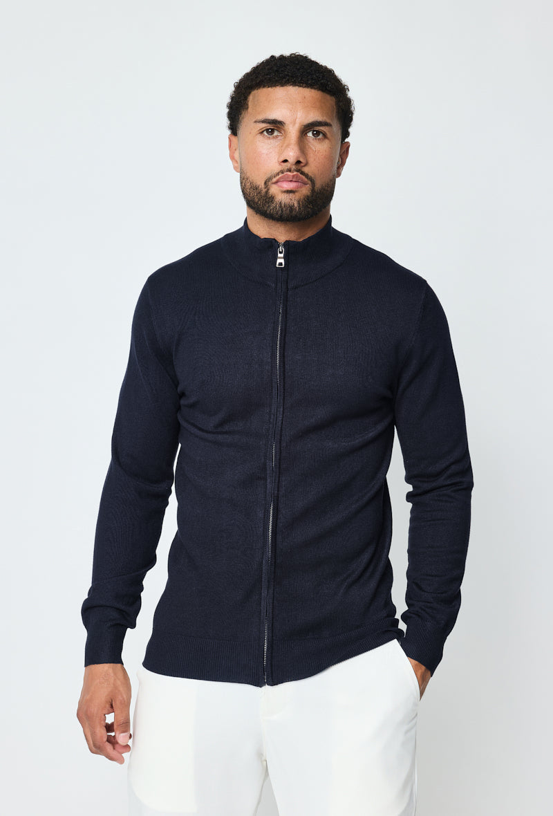 Luma Full Zip Sweater - Donkerblauw