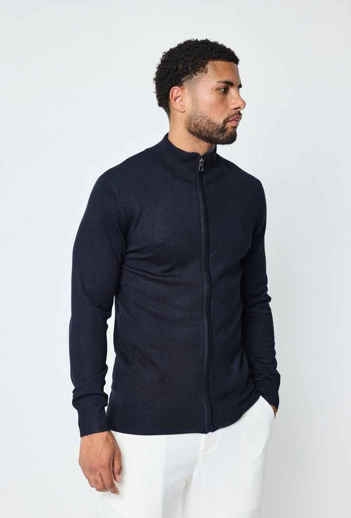 Luma Full Zip Sweater - Donkerblauw