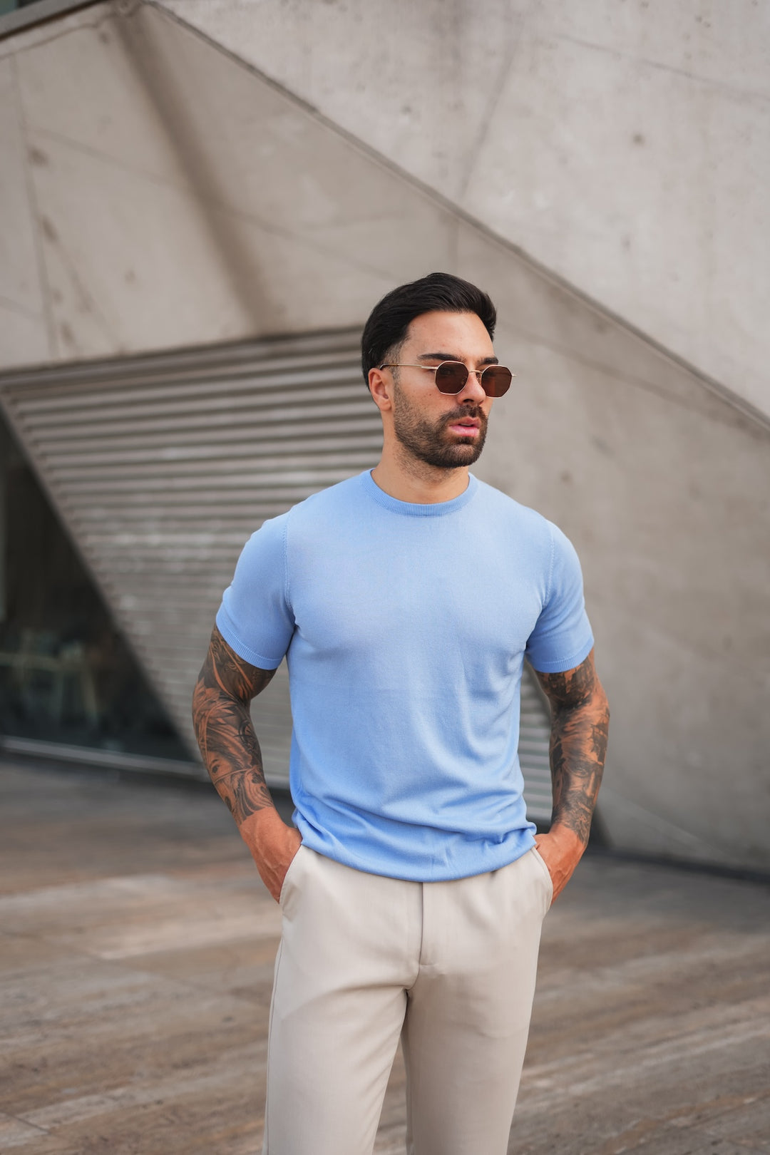 Soli Knitted T-shirt - Blue