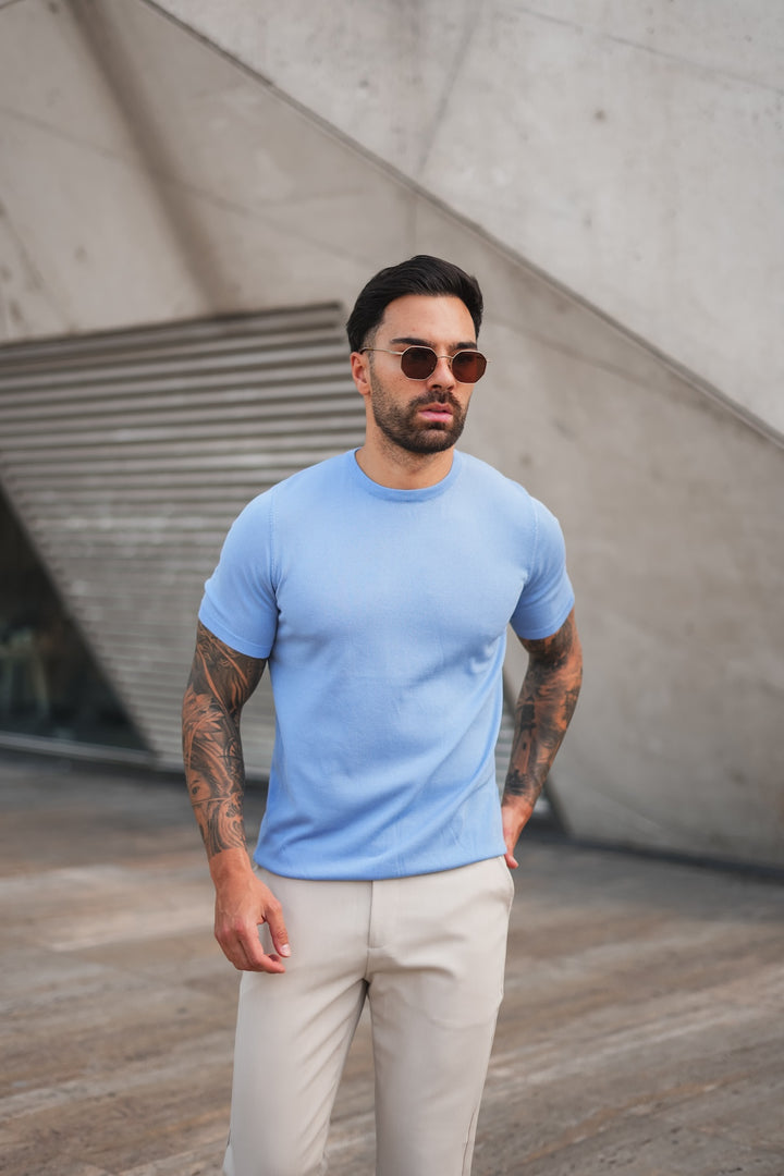 Soli Knitted T-shirt - Blue