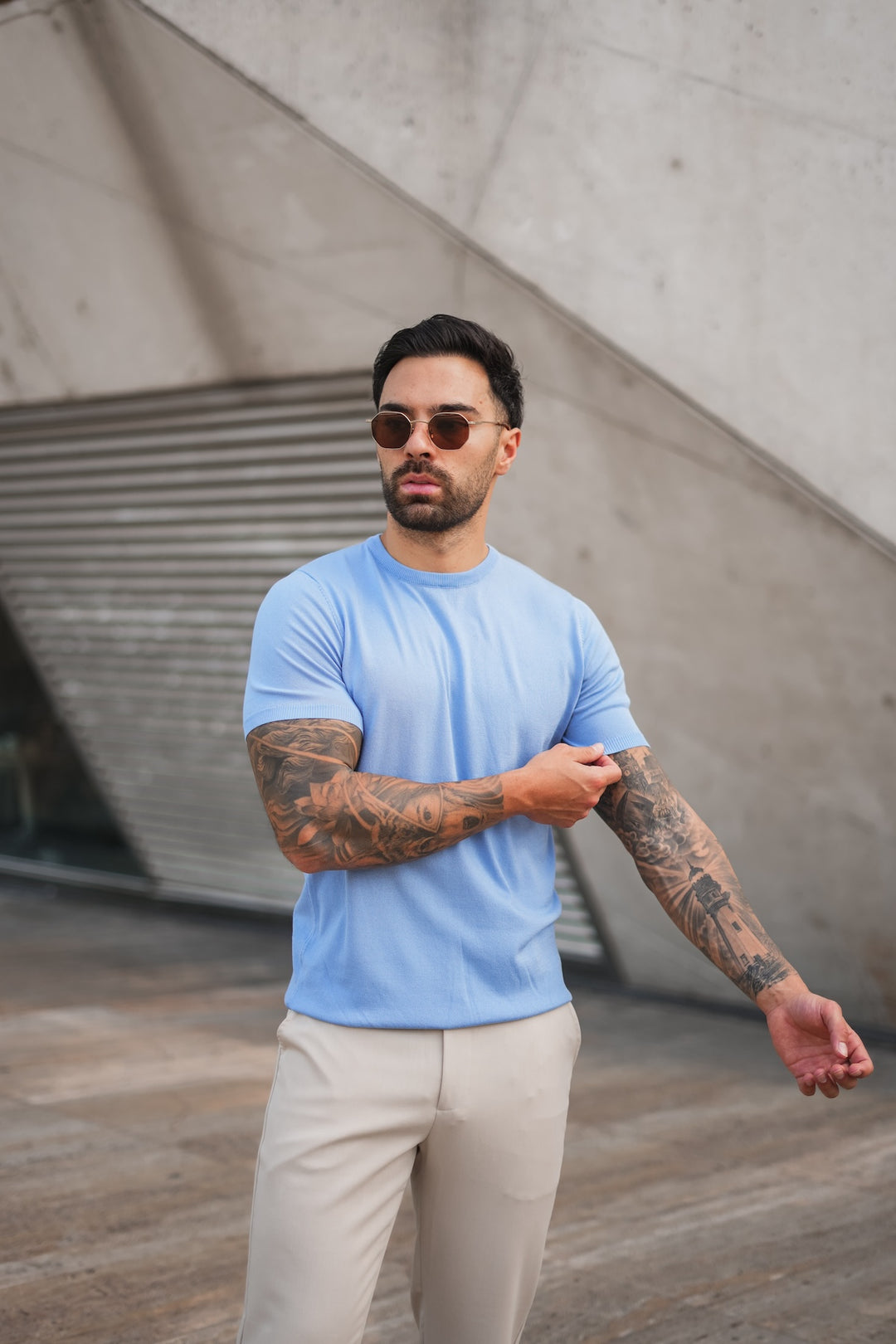 Soli Knitted T-shirt - Blue