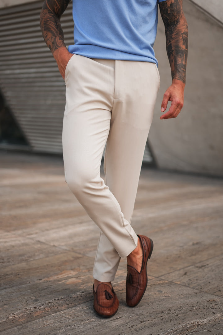 Plain Milan Chino - Beige (valt klein)