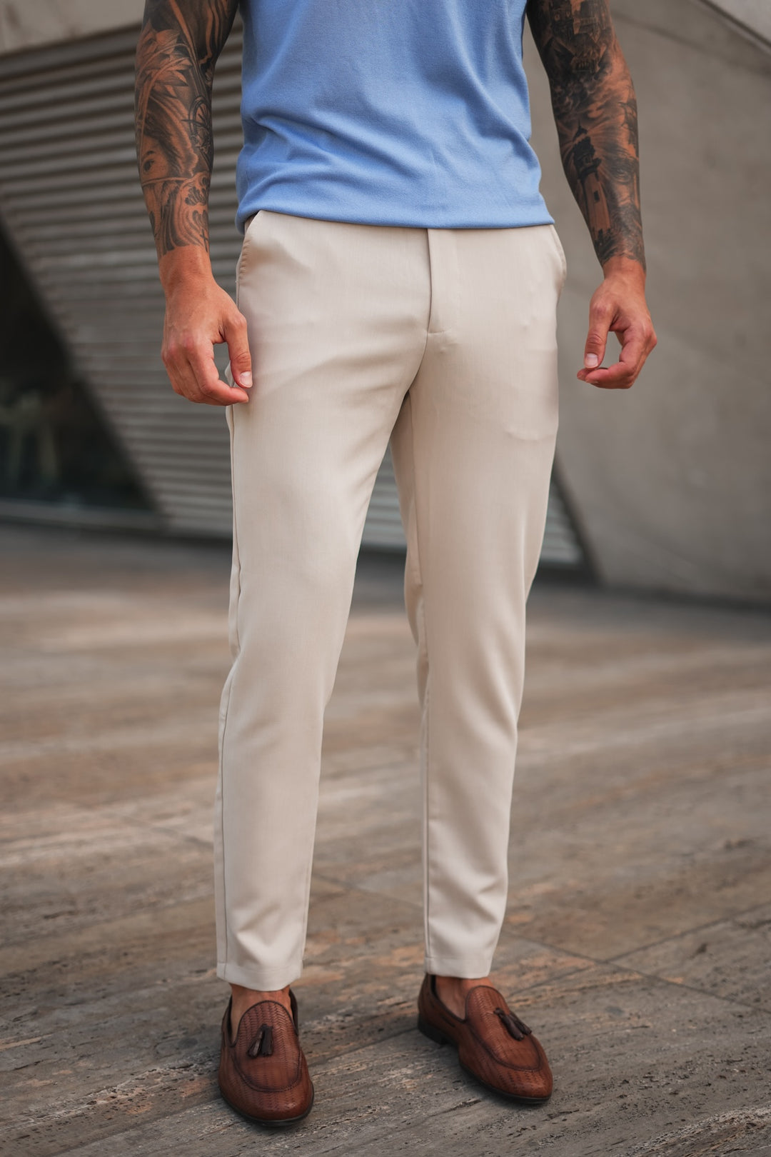 Plain Milan Chino - Beige (valt klein)