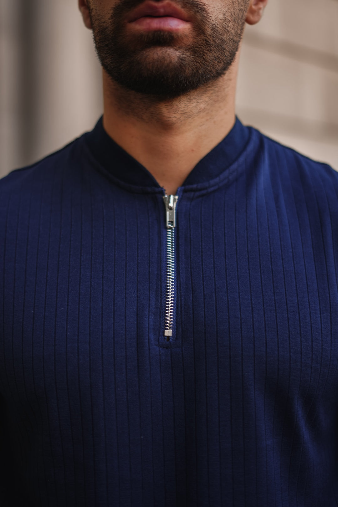 Enza Zipped Polo - Donkerblauw