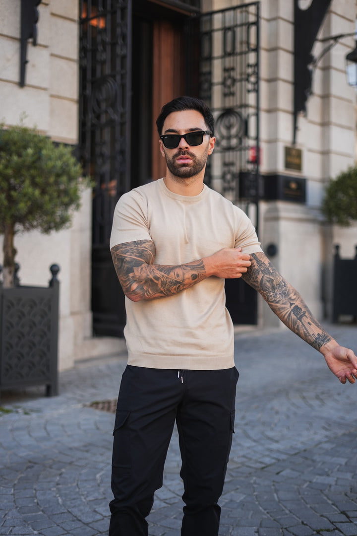 Lupo Knitted T-shirt - Beige