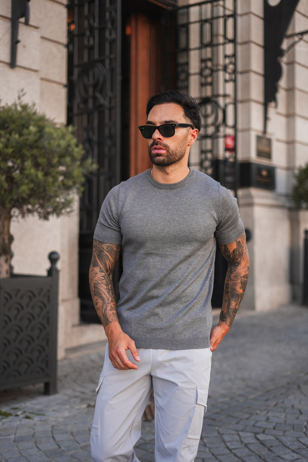 Lupo Knitted T-shirt - Grey