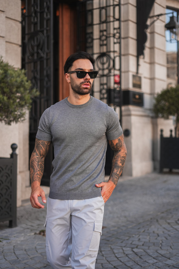 Lupo Knitted T-shirt - Grey