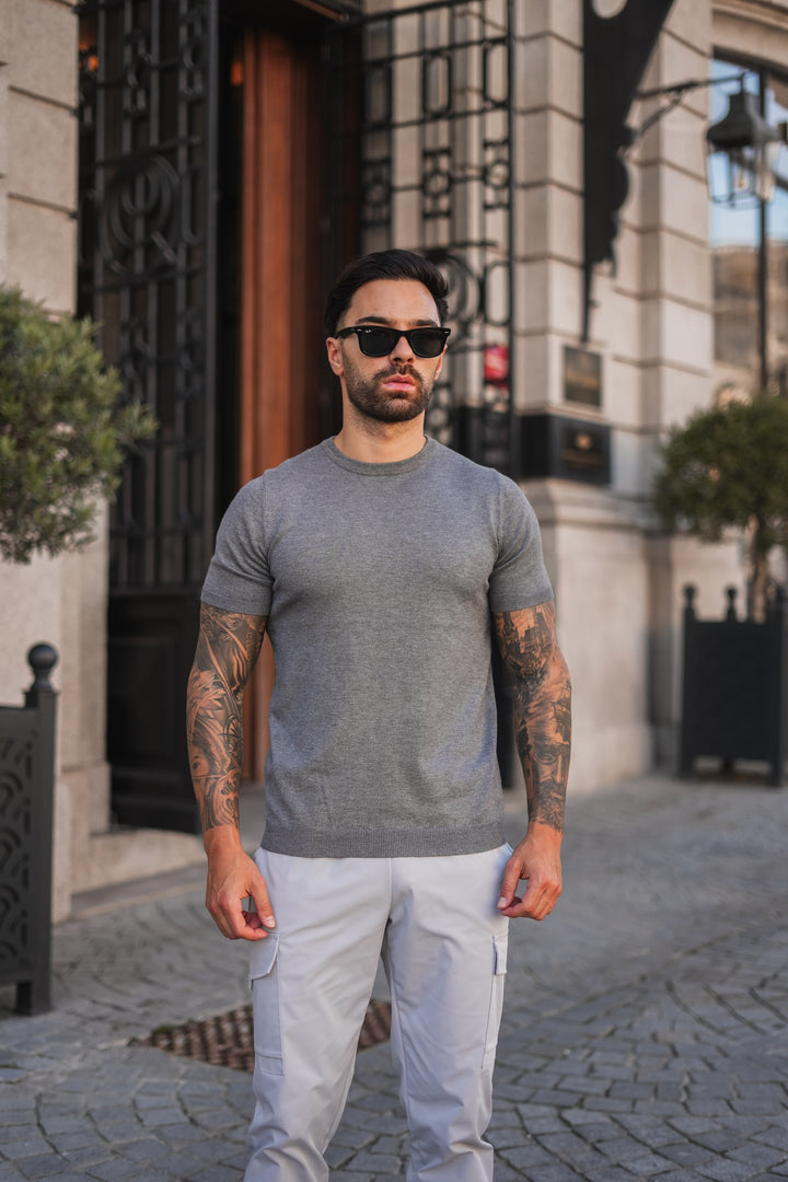 Lupo Knitted T-shirt - Grey